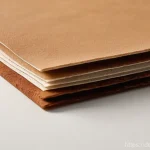 Home 18 콤부차 가죽을 활용한 가정용품 제작 - **Prompt: "Close-up of a meticulously dried sheet of kombucha leather, showcasing its unique organic...